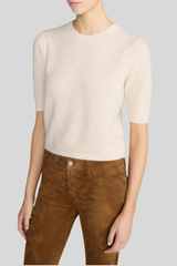 Frame - The Gathered Honeycomb Sweater - CREAM