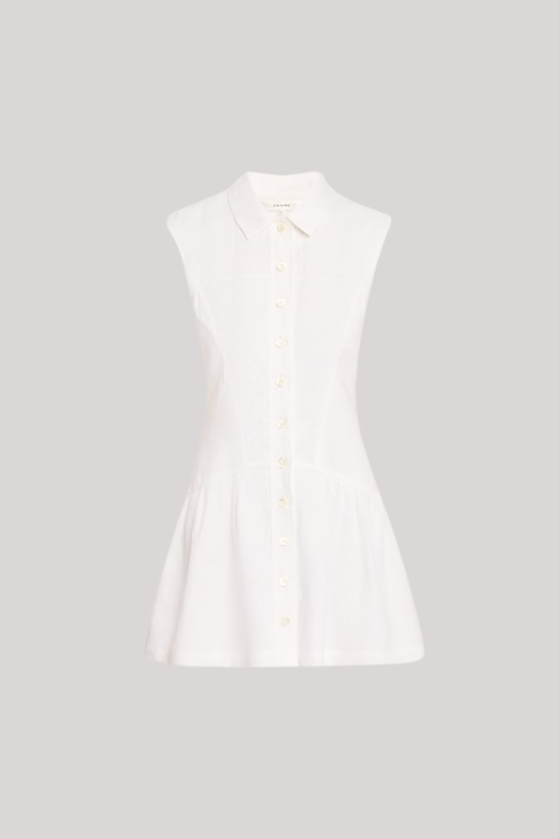 Frame - The Linen Day Dress - WHITE