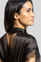 Go Silk - Call Me A Cowl Dress - JAVA
