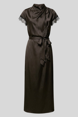 Go Silk - Call Me A Cowl Dress - JAVA