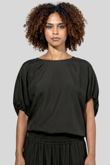 Go Silk - Go Bubble Blouse Redux - WBLACK
