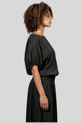 Go Silk - Go Bubble Blouse Redux - WBLACK