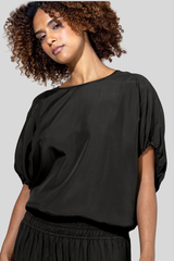 Go Silk - Go Bubble Blouse Redux - WBLACK