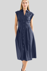 Go Silk - Go Fit and Flare Dress - MIDNIGHT