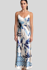 Gol Silk - Go Longer Slip Dress Printed - IRISGEO