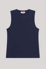 Goldie - Brie Rib Sleeveless Shell - NAVY