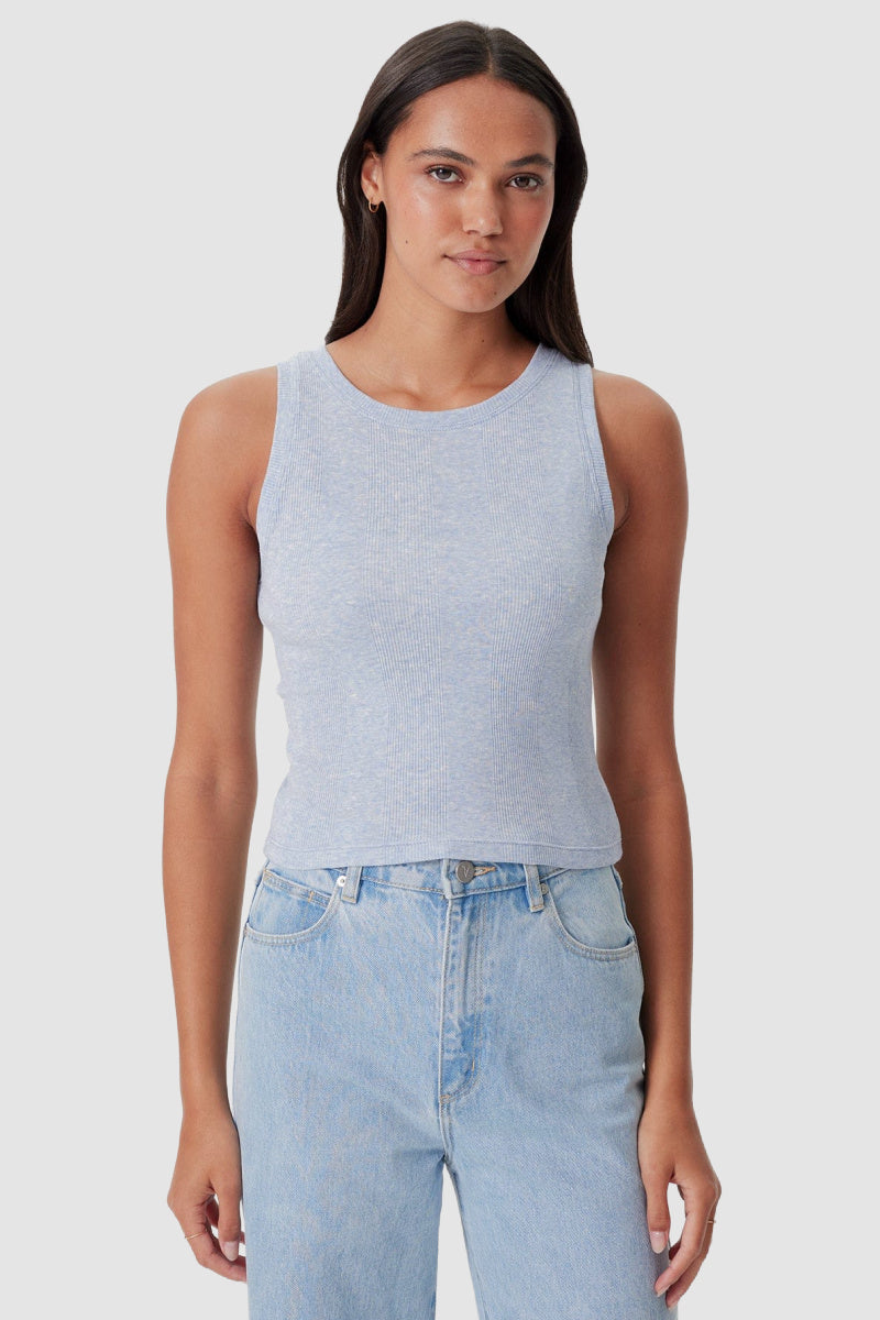 Goldie - Cotton Rib Crew Neck Tank - BLUHEATH
