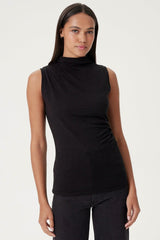 Goldie - Draped Top - BLACK