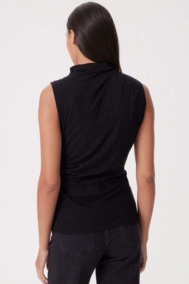 Goldie - Draped Top - BLACK