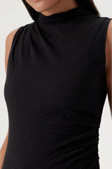 Goldie - Draped Top - BLACK