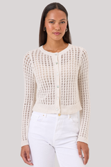 Goldie - Elise Bouclé Cardigan - WHTSAND
