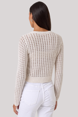 Goldie - Elise Bouclé Cardigan - WHTSAND