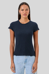 Goldie - Jacquard Tee - NAVY