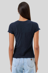 Goldie - Jacquard Tee - NAVY