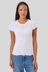 Goldie - Jacquard Tee - WHITE