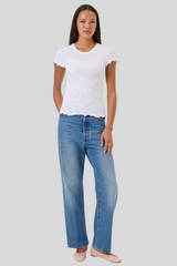 Goldie - Jacquard Tee - WHITE