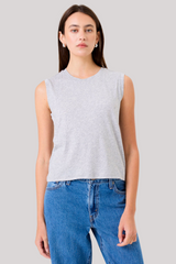 Goldie - Organic  Crop Tee - GRAYHEAT
