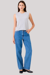Goldie - Organic  Crop Tee - GRAYHEAT