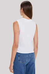 Goldie -  Organic Crop Tee - WHITE