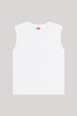 Goldie -  Organic Crop Tee - WHITE