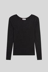 Goldie - Rib Boatneck Tee - CHARHEAT