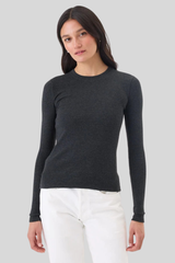 Goldie - Rib Long Sleeve Tee - CHARHEAT