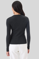 Goldie - Rib Long Sleeve Tee - CHARHEAT