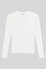 Goldie - Rib Long Sleeve Tee - WHITE