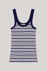 Goldie - Rib Stripe Tank - WHITENVY