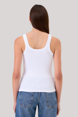 Goldie - Ribbed Tank - WHITE