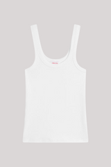 Goldie - Ribbed Tank - WHITE