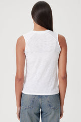 Goldie - Shell With Raglan Shirring - WHITE