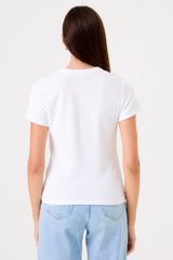 Goldie - Short Sleeve Fine Terry Tee - WHITE