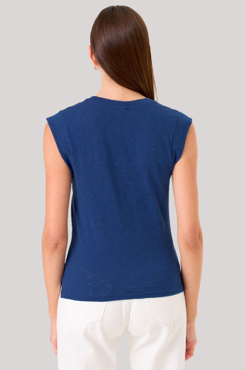 Goldie - Signature Slub Cap Sleeve Boy Tee - ESTBLUE