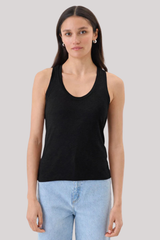 Goldie - Signature Slub Racerback Tank - BLACK
