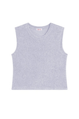 Goldie - Terry Sleeveless  Crop Tee - GRAYHEAT