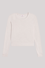 Goldie - Velour Crop Sweatshirt - WHTSAND