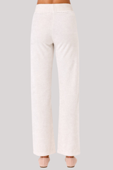 Goldie - Velour Flare Pant - WHTSAND