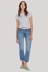 Goldie - Watercolor Stripe Ringer Tee - INFINITY