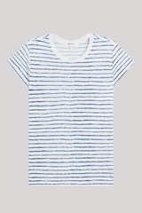 Goldie - Watercolor Stripe Ringer Tee - INFINITY