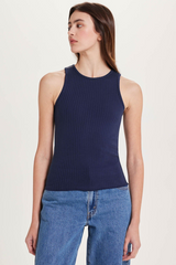 Goldie - Wide Rib Crew Tank - NAVY