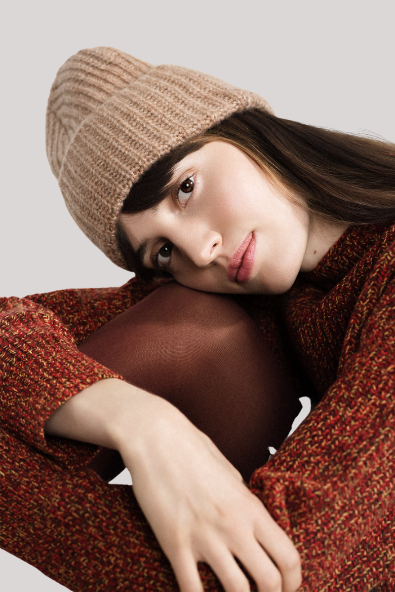 Hansel From Basel - Cashmere Ribbed Beanie - FAWN