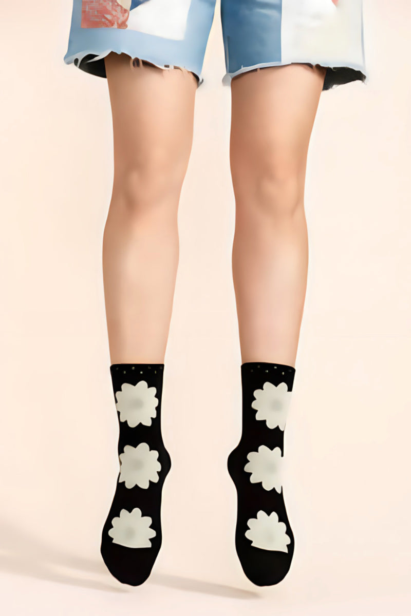Basel Cursor Hansel From Basel - Blooming Daisy Short Crew Socks