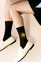 Hansel From Basel - Sunny Days Crew Socks - BLACK