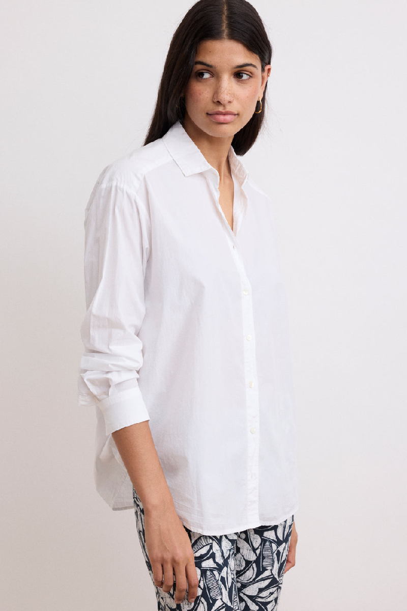 Hartford - Cotton Poplin Charlot Shirt - WHITE