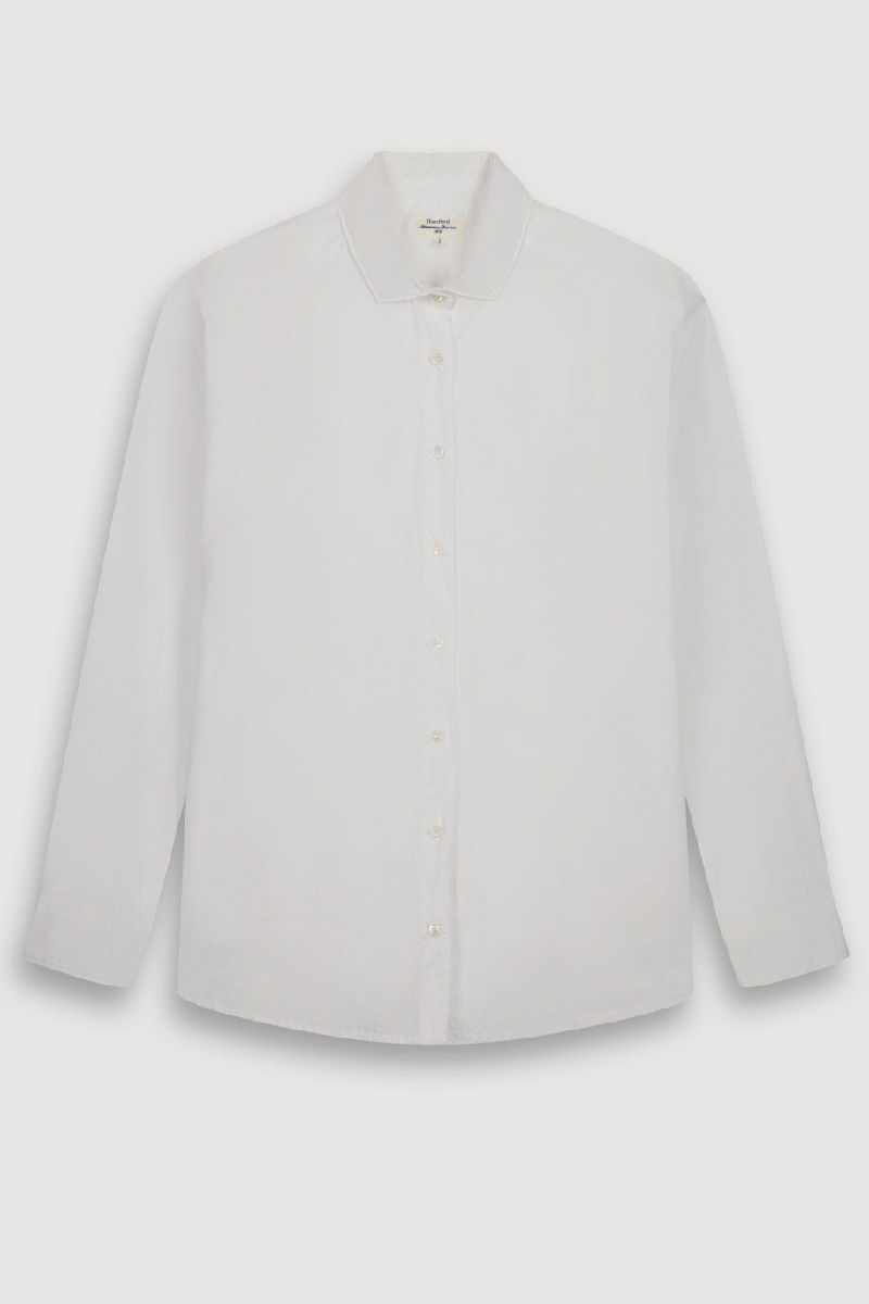 Hartford - Cotton Poplin Charlot Shirt - WHITE