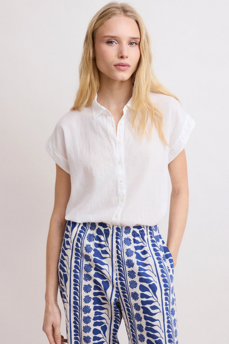 Hartford - Teno Cotton Shirt - WHITE