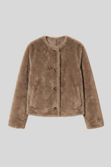 Hartford - Vigo Faux Fur Jacket - TAUPE