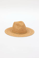 Hat Attack - Raffia Braid Continental Hat - NATGLDWB
