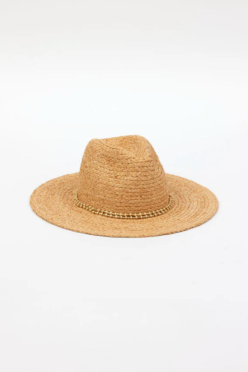 Hat Attack - Raffia Braid Continental Hat - NATGLDWB